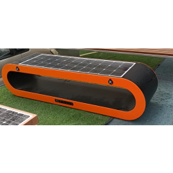 Ławka solarna 2xUSB ładowarka bezprzewodowa głośnik Bluetooth  wi-fi 4G